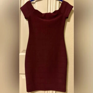 Forever 21 knit mini dress in dark purple size S